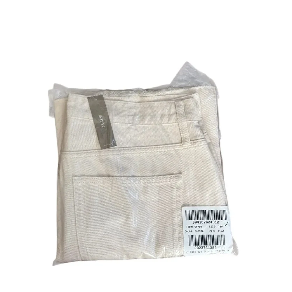 NWT J CREW Tall mid-rise relaxed kickout jean in Exru size 30 TALL